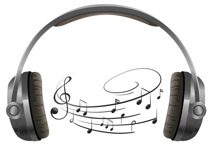 A headphone on white background vector