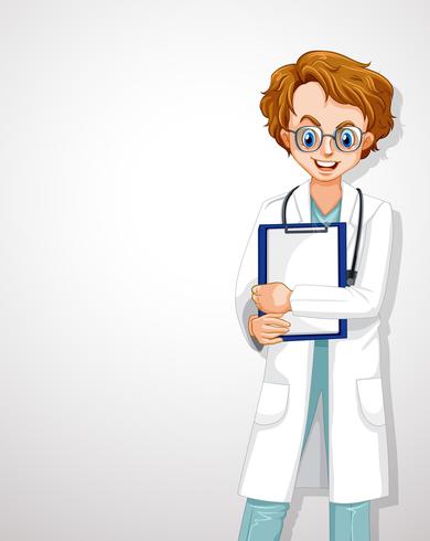 Professional Young Doctor White Template