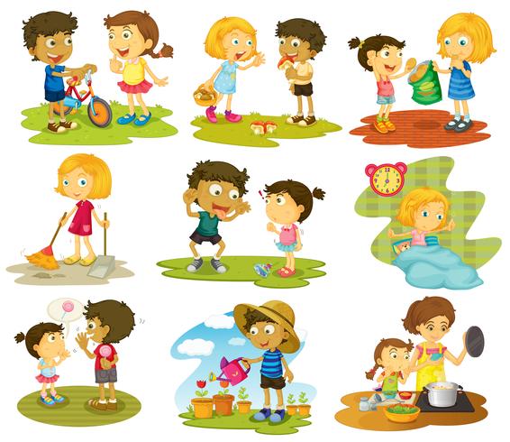 Niños vector