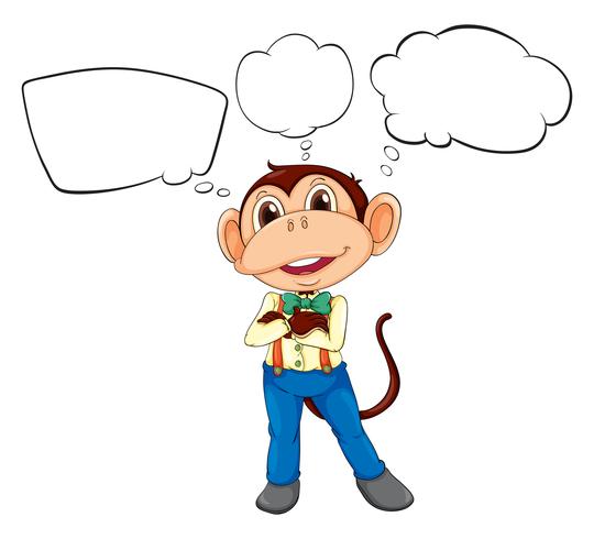 A male monkey with blank callouts vector