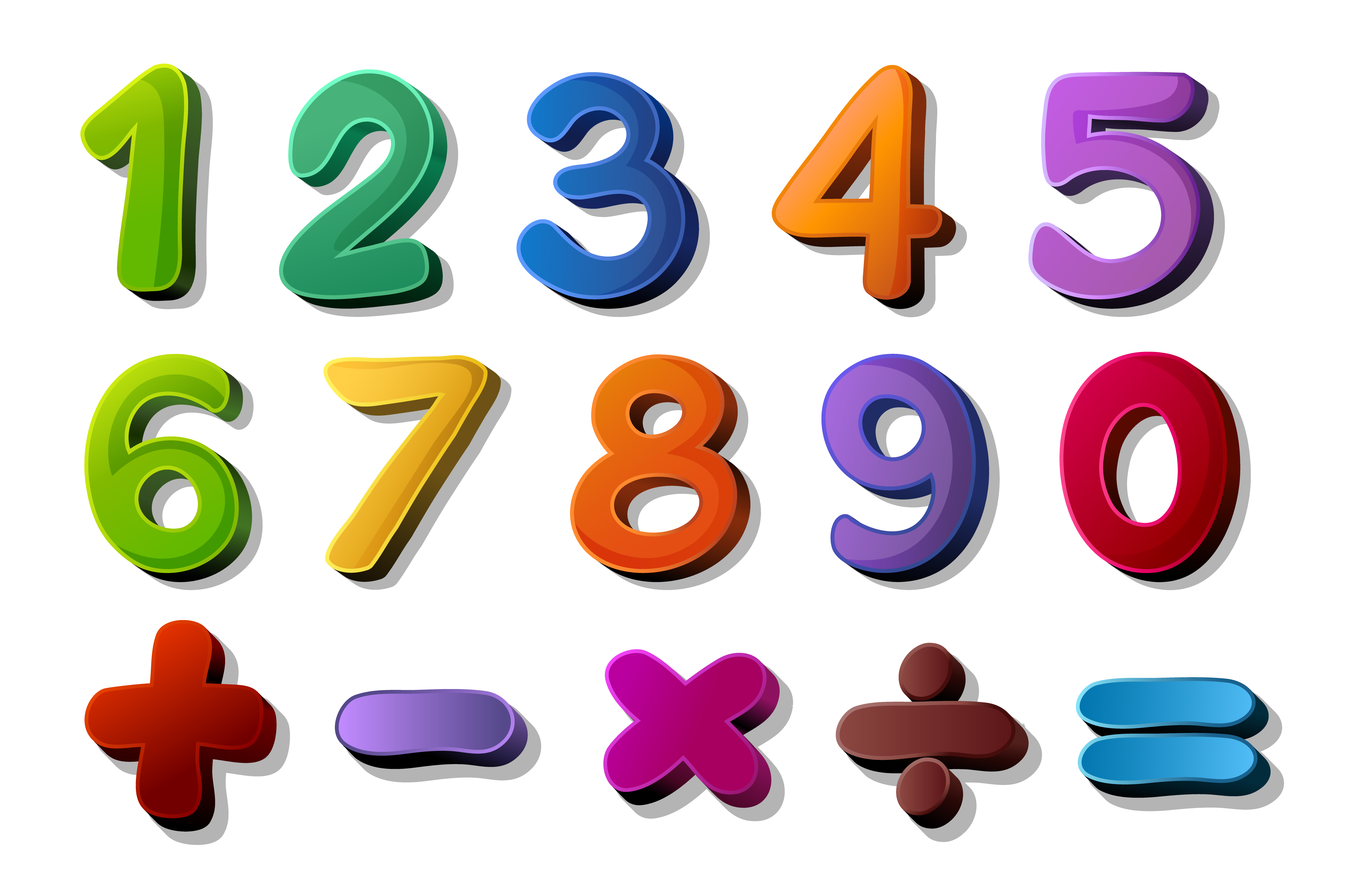 Numbers And Maths Symbols 414879 Vector Art At Vecteezy
