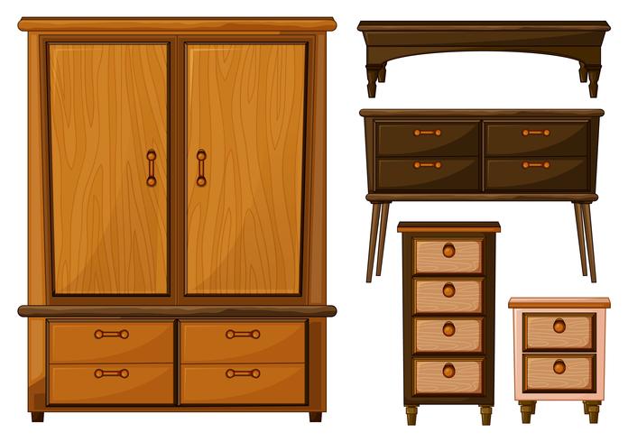 Muebles de madera. vector