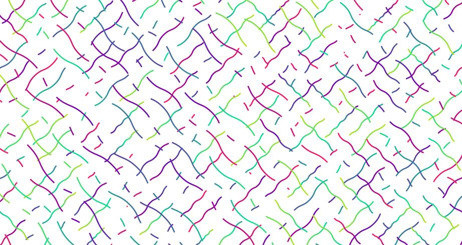 Líneas discontinuas de colores neón, ilustración vectorial vector
