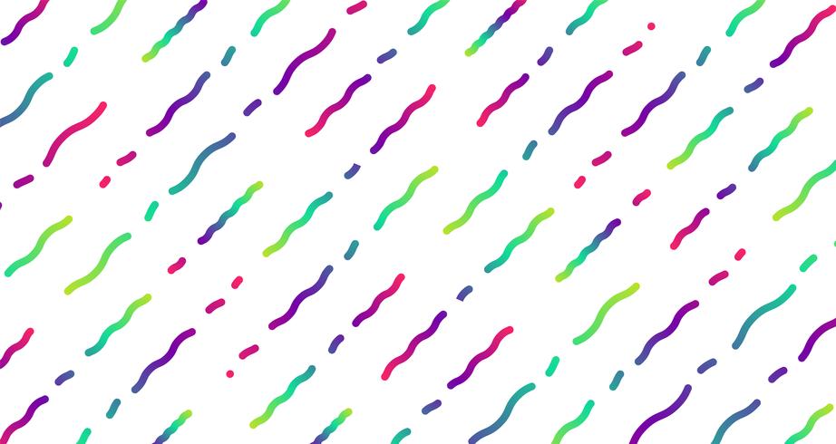 Colorful neon dashed lines, vector illustration