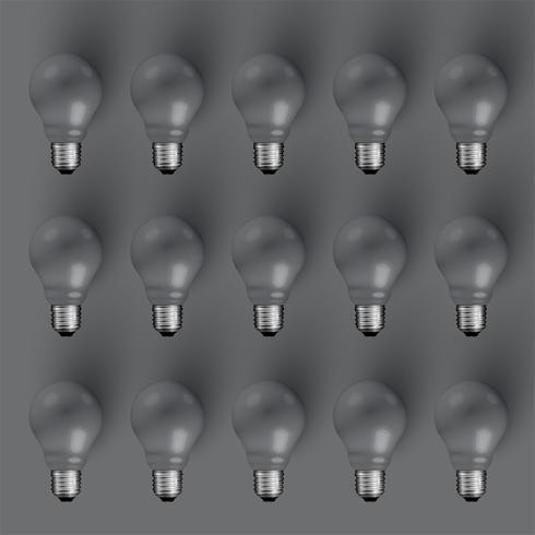 High detailed realistic light bulb illustration, vector