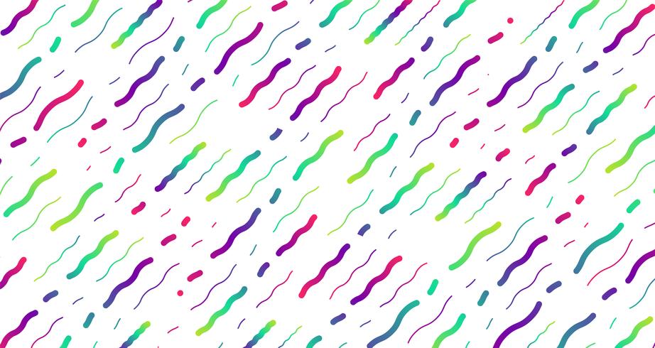 Colorful neon dashed lines, vector illustration