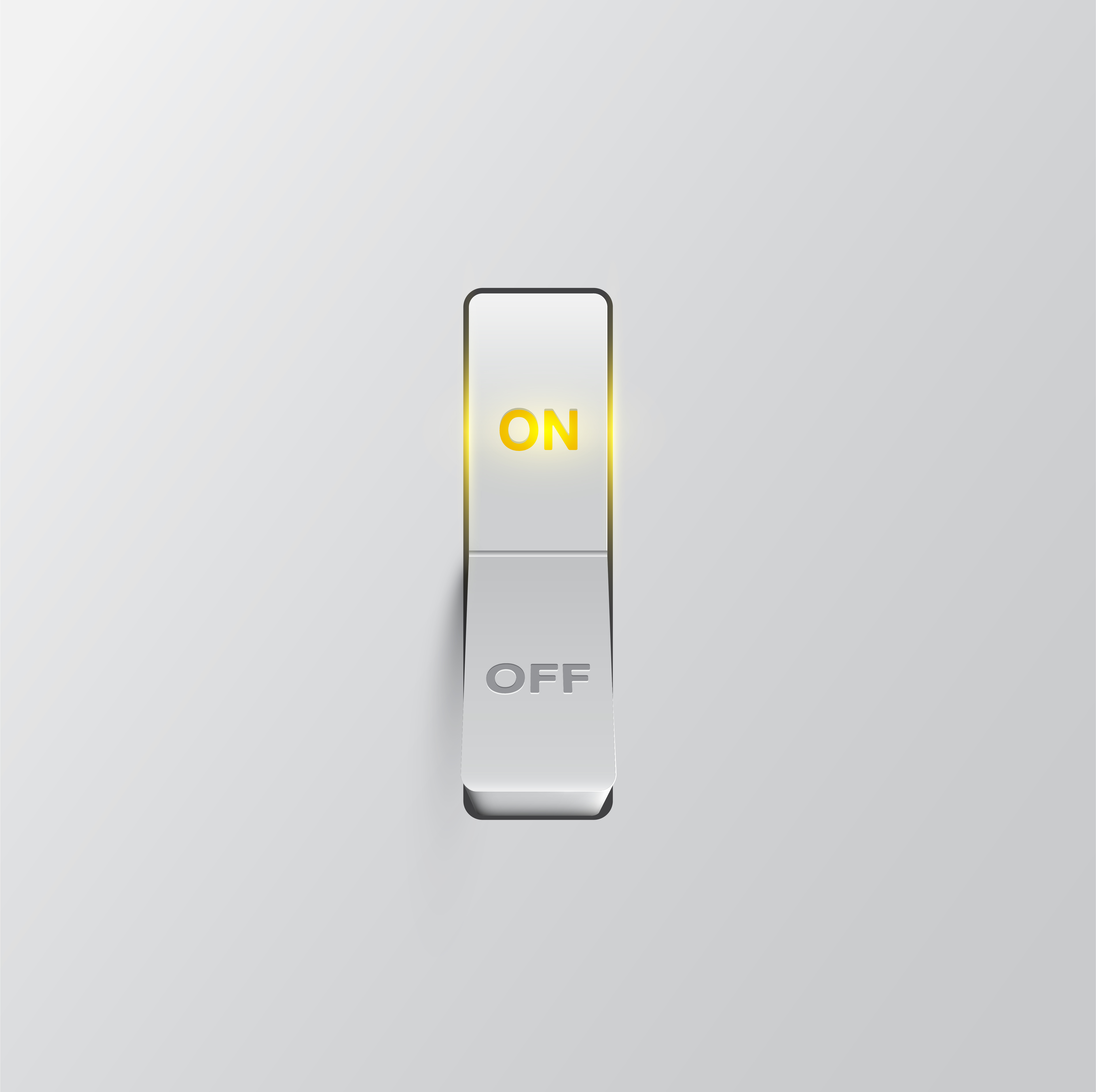 Realistic switch ON, vector illustration 415621 Vector Art at Vecteezy