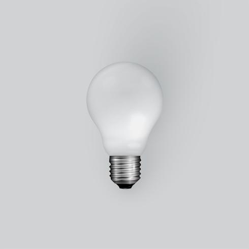 High detailed realistic light bulb illustration, vector