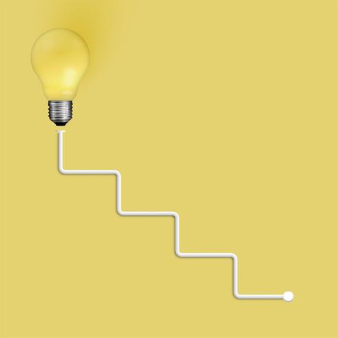 High detailed realistic light bulb illustration, vector