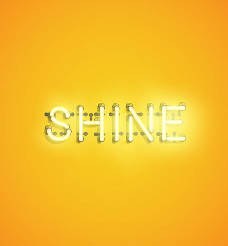 Neon realistic word for advertising, vector illustration 415944 Vector ...