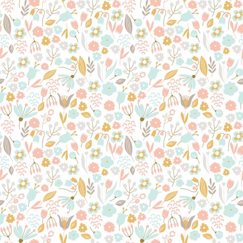 Bonito patrón floral sin fisuras vector