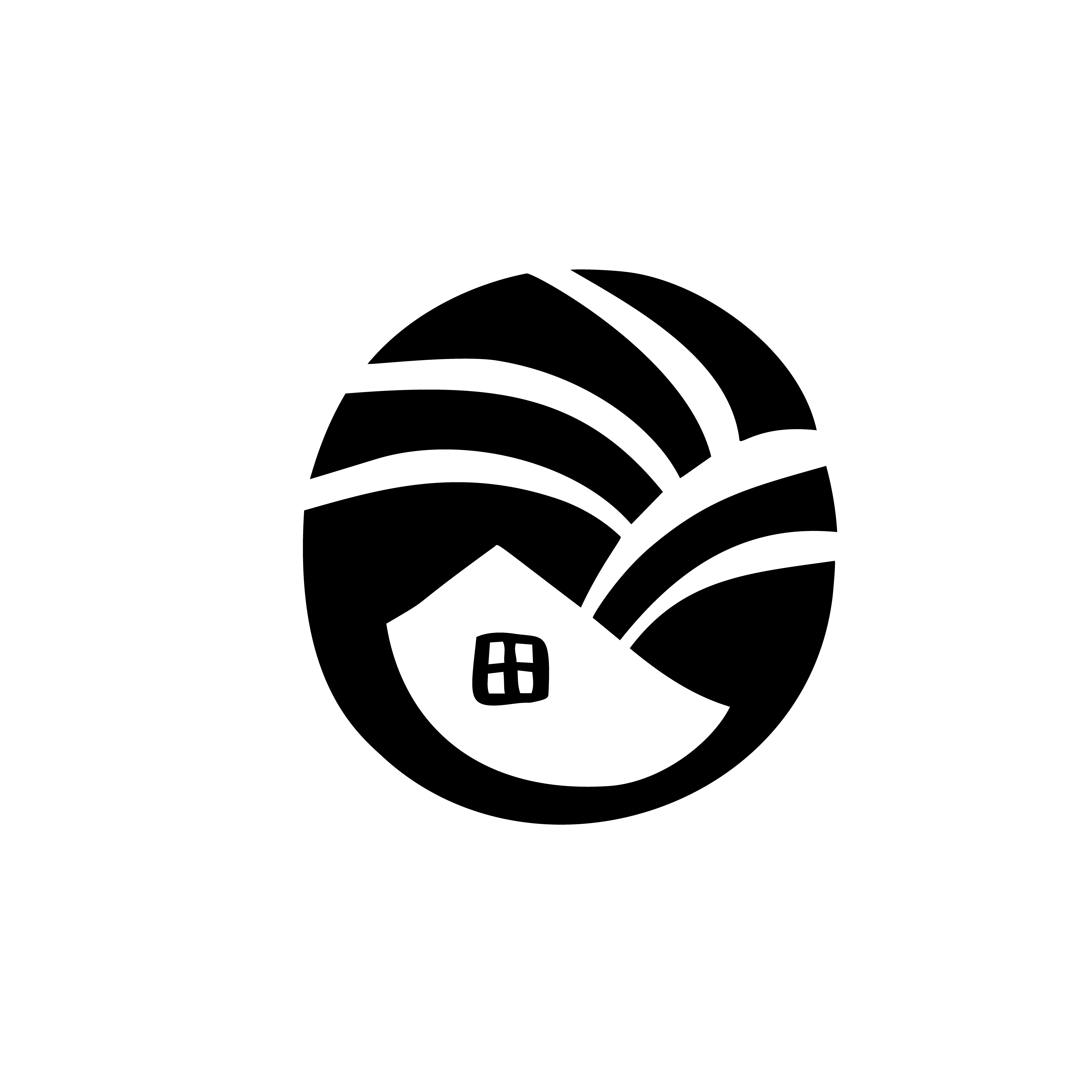 Simple Calligraphy House Real Vector Icon. Estate ...