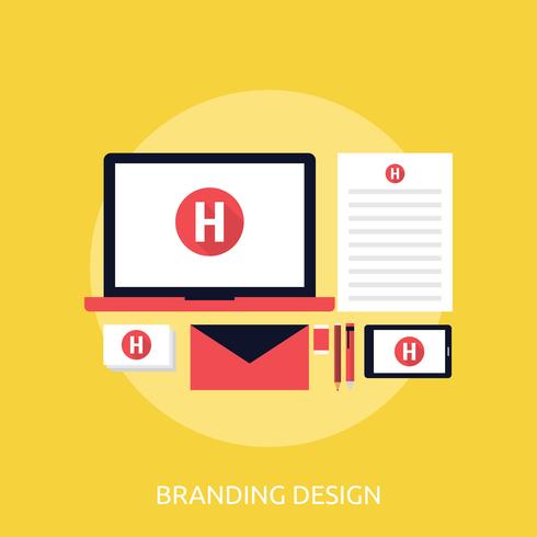 Branding Conceptual Ilustración Diseño vector