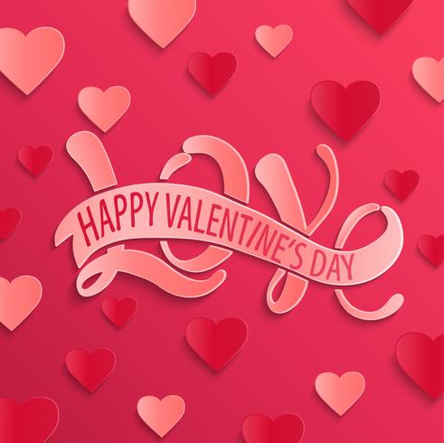 Tarjeta de diseño feliz día de San Valentín. vector