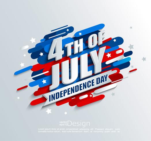 Banner for Independence day of the usa. vector