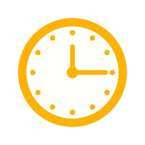 Clock flat multi color icon vector