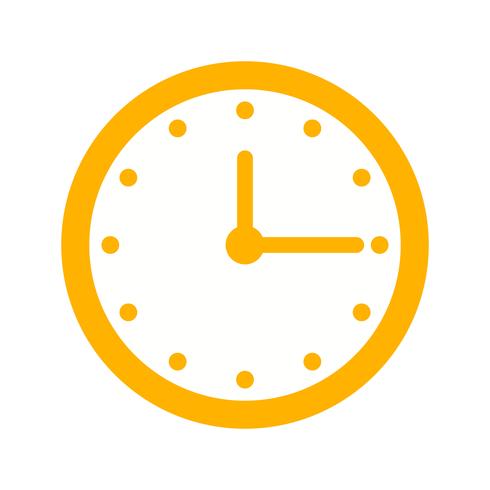 Clock flat multi color icon vector