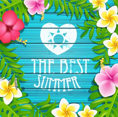 Summer frame with flowers. vector