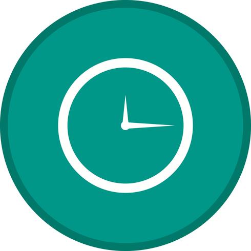 Icono de fondo de color de glifo de reloj vector