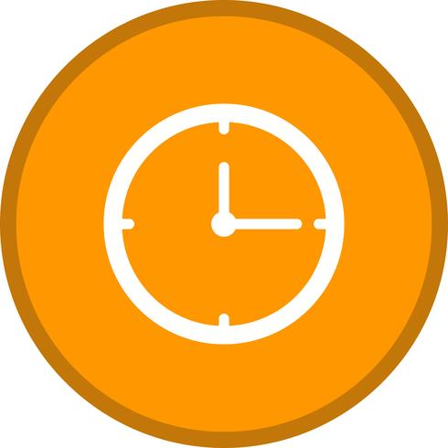 Icono de fondo de color de glifo de reloj vector