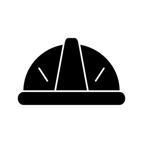 Helmet Glyph black Icon vector