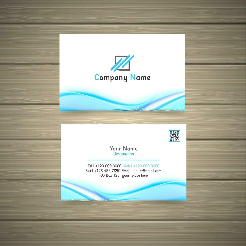 Blue Business card vector