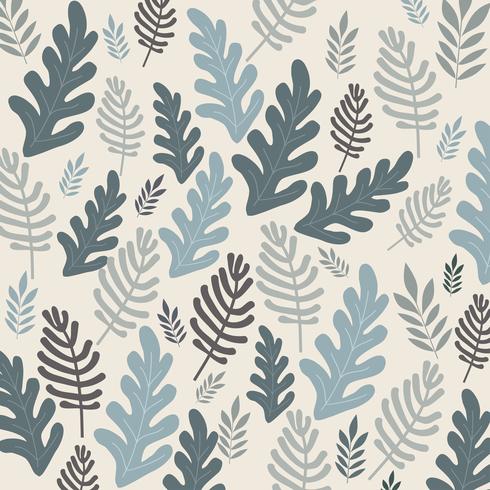 Tropical jungle leaves seamless pattern background vector