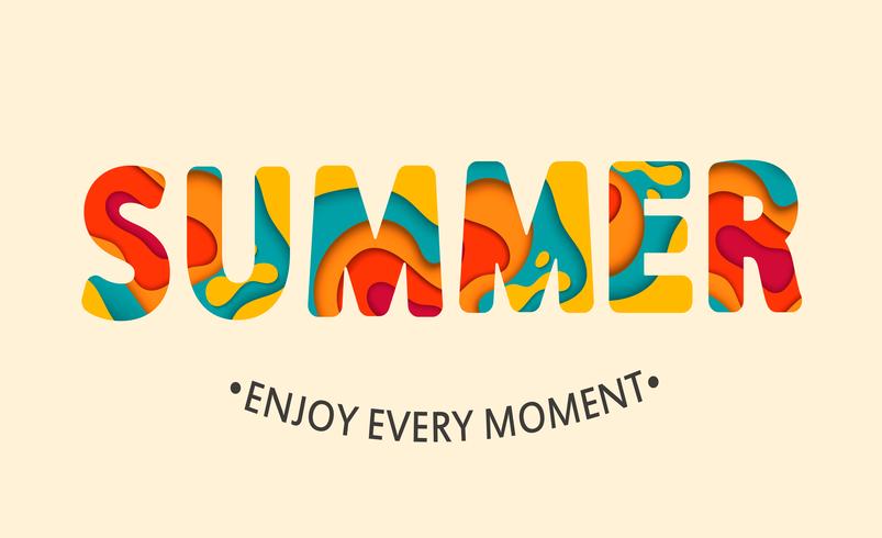 Summer card Enjoy every moment. vector