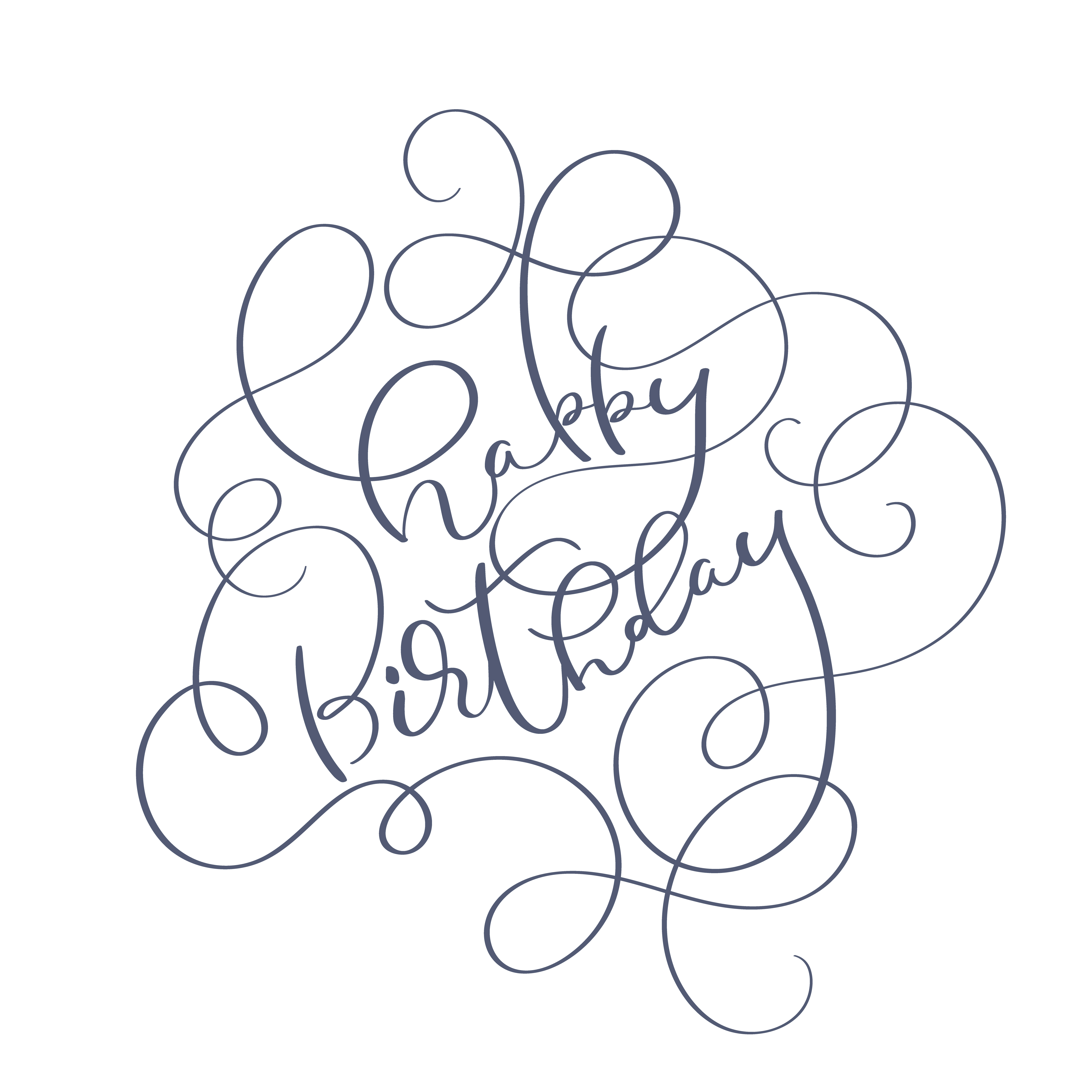 Download Text Happy Birthday on white background. Calligraphy ...