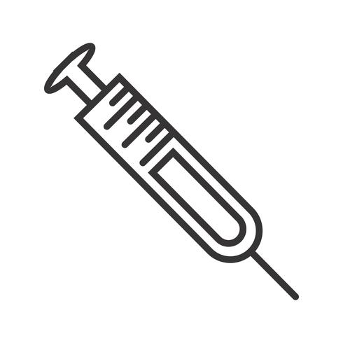 Syringe Line Black Icon vector