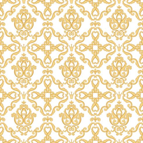 Seamless damask pattern.  vector