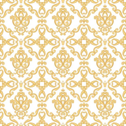 Seamless damask pattern.  vector