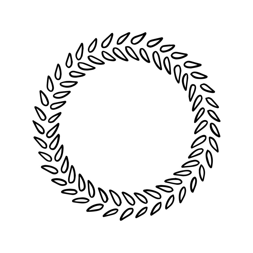 Wreath of leaves vintage 416357 Vector Art at Vecteezy