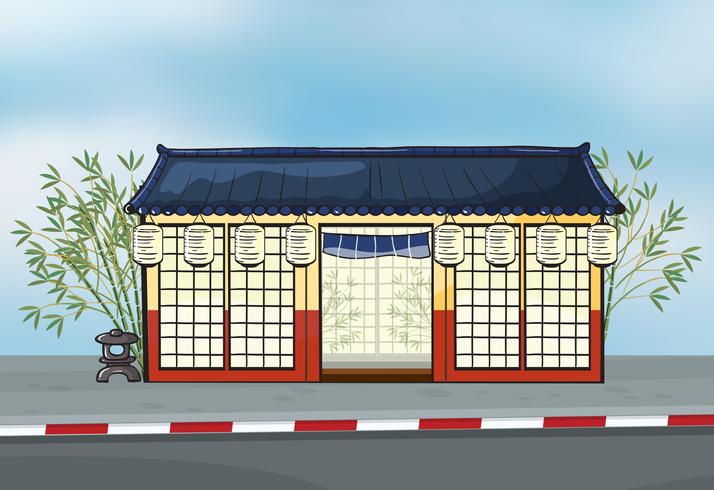 Un restaurante japones vector