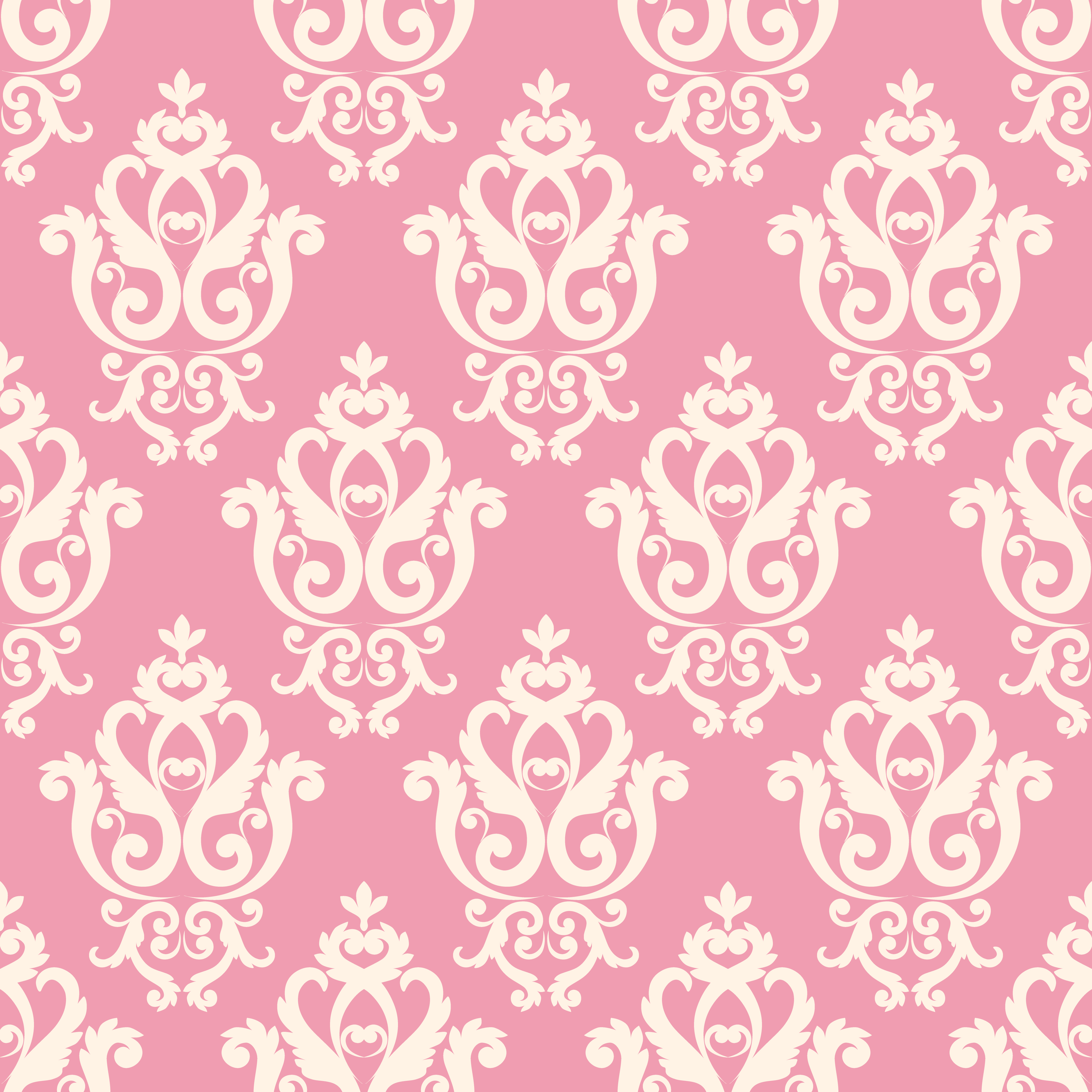 Download Pink damask pattern in vintage rich royal style 416424 Vector Art at Vecteezy