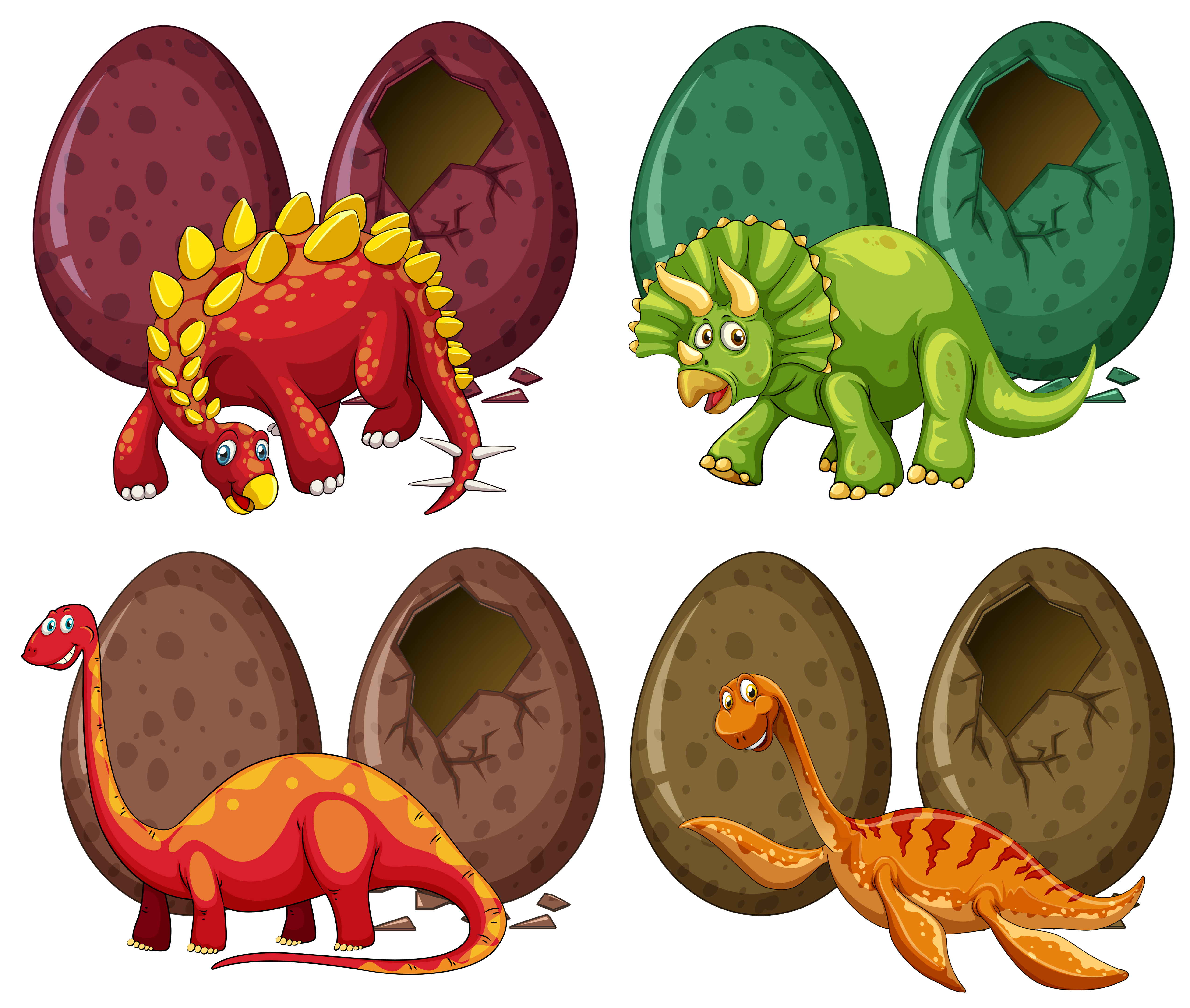 Different Types Of Dinosaurs : Different types of dinosaurs in jungle - Download Free - You