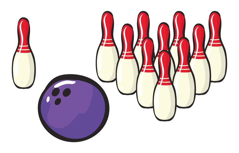 Bowling sport accessories vector