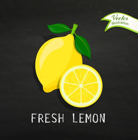 Fresh lemon vector