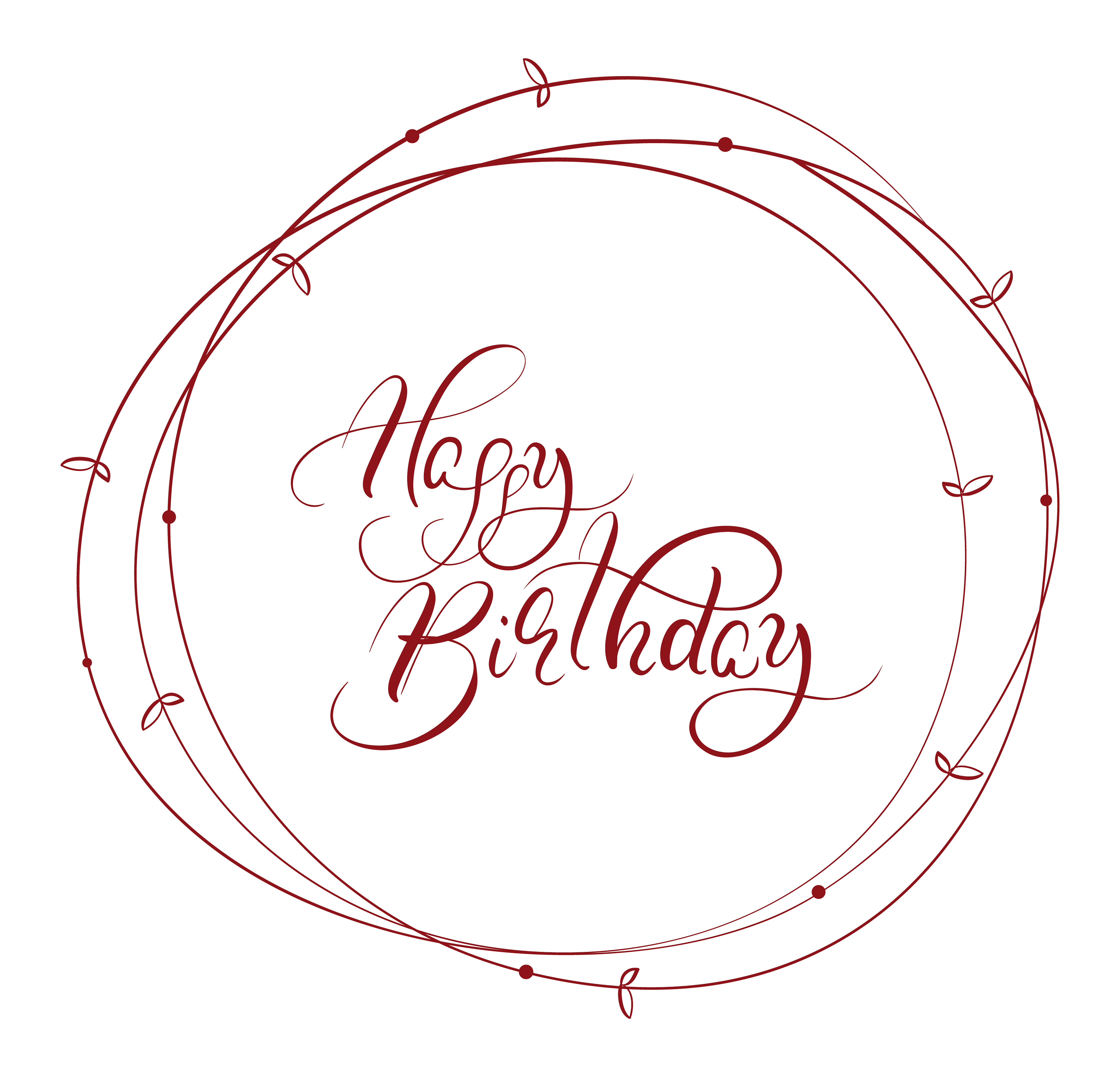 Download abstract brown round frame and calligraphic words Happy ...