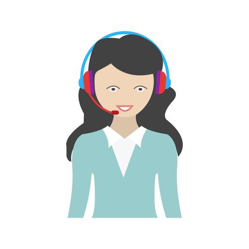 Call Centre flat multicolor icon vector