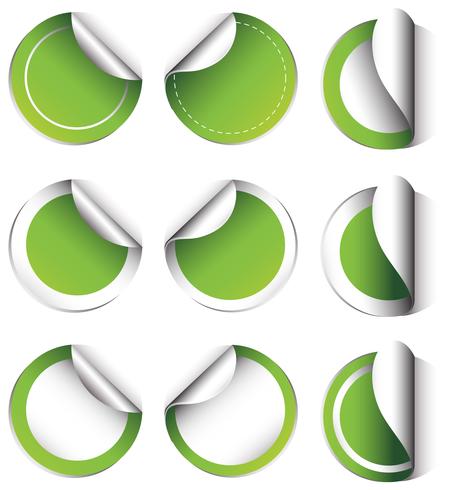 Green labels vector