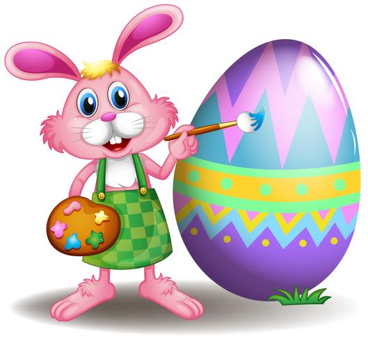Un Coniglio Che Dipinge L39uovo Di Pasqua Scarica