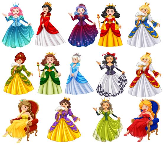 Different characters of queens vector