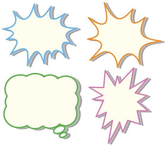 Four colorful speech bubble templates 416646 Vector Art at Vecteezy
