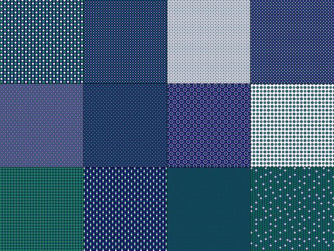 small blue green geometric patterns  vector