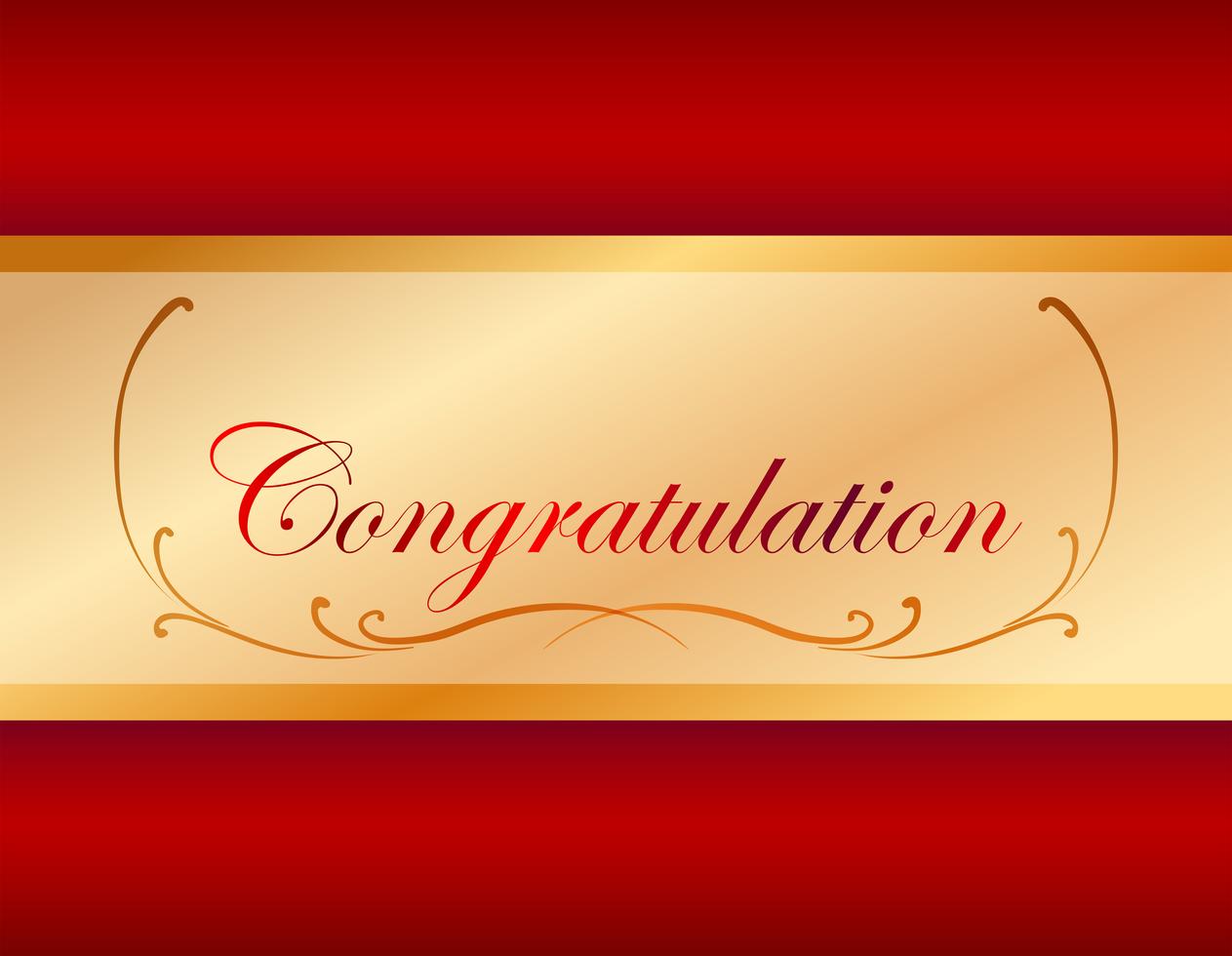Congratulation card template with red background 416717 Vector Art at