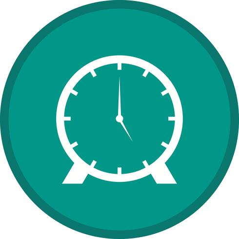 Icono de fondo de color de glifo de reloj vector