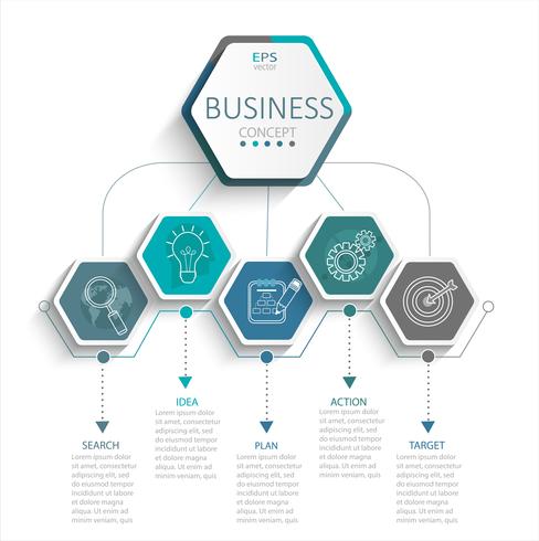 Infografía para empresas. vector