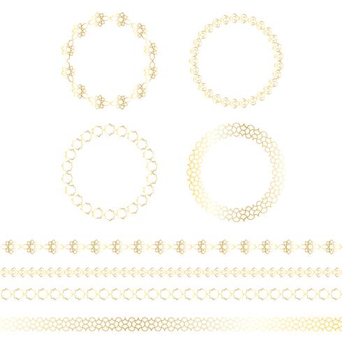 Moroccan frames and border patterns vector