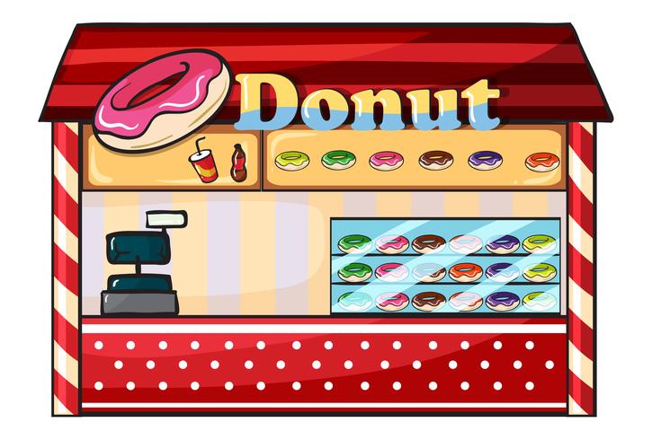 una tienda de donuts vector